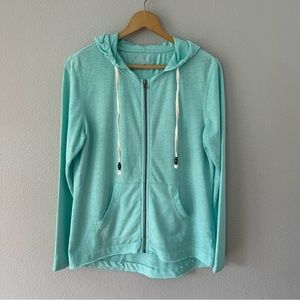 Silverwear Green Zip Front Hoodie Size M